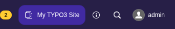 Chat toolbar button in the TYPO3 backend header